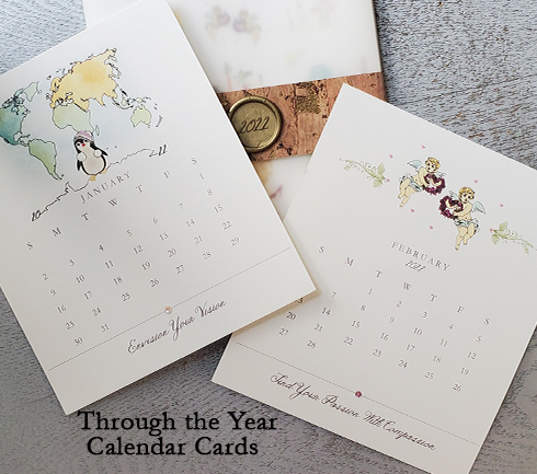 Through the Year Calendar Cards